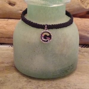 Hemp bracelet G charm